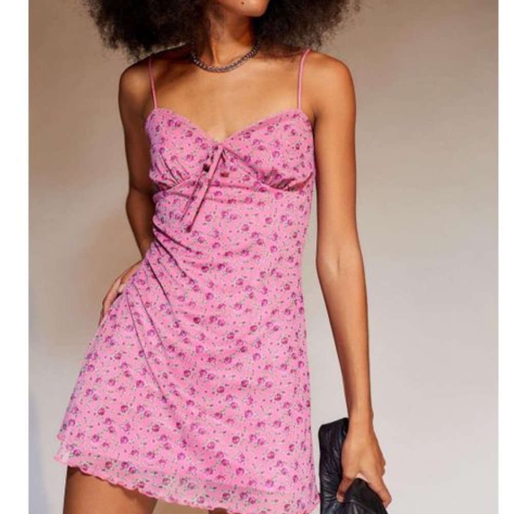 Pink Floral Urban Outfitters Mini Dress